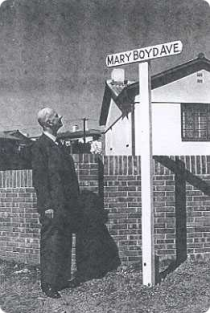 Street named after Mary Rosalie Treharne Boyd in Elizabethville in South Africa
